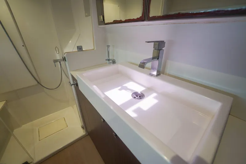 Slide: The Image of Modern bathroom sink and shower in 2020 Bali 4.1 model yacht. - 20