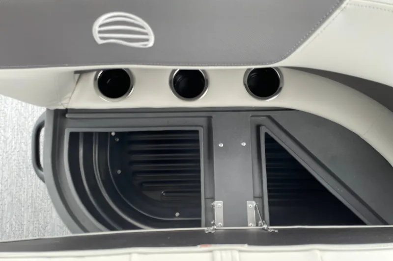 Slide: The Image of Interior storage compartment of 2026 Sun Tracker Bass Buggy 18 DLX boat. - 21