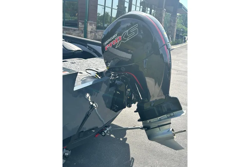 Slide: The Image of 2026 Ranger VX1788 WT boat with Mercury Pro XS outboard motor in a sunny outdoor setting. - 12