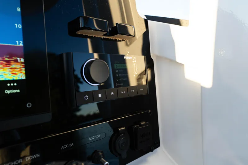 Slide: The Image of Control panel of 2026 Sea Hunt Ultra 275 Coffin Box boat with modern interface. - 40