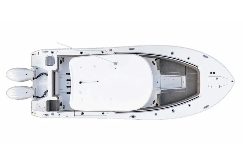 Slide: The Image of Manufacturer Provided Image: Top view of 2026 Sea Hunt Gamefish 25 boat with dual engines. - 36