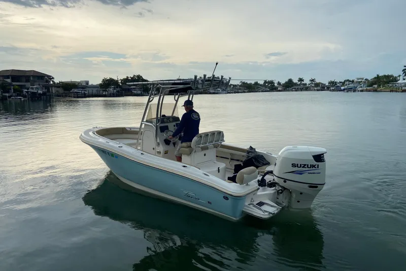 Slide: The Image of 2016 Pioneer 197 Sportfish boat with Suzuki engine on calm water. - 3