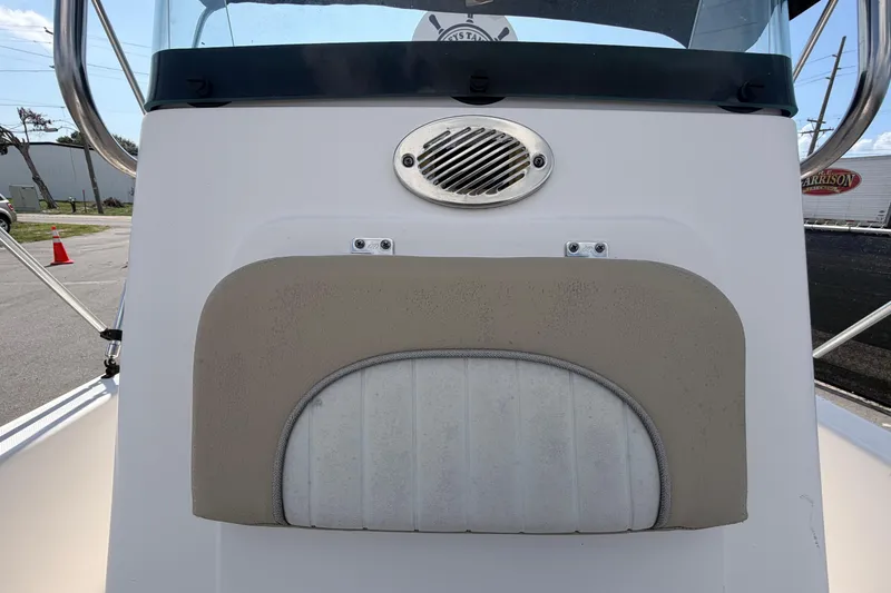 Slide: The Image of 2019 Sea Born SV19 Bay boat console with speaker and cushioned backrest. - 39