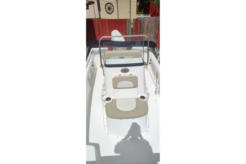 Slide: The Image of 2019 Sea Born SV19 Bay boat interior with seating and console. - 5
