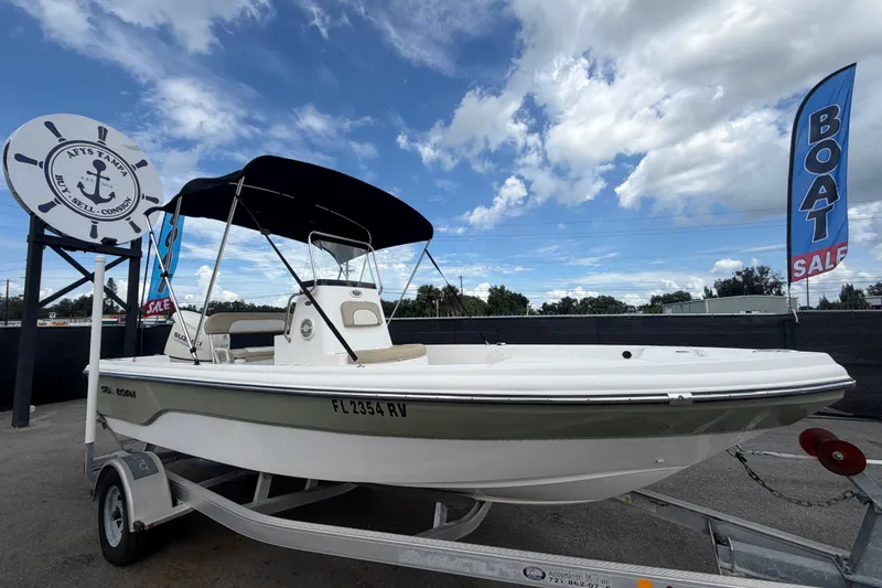 The Image of 2019 Sea Born SV19 Bay boat on trailer, displayed for sale under a blue sky. - 0