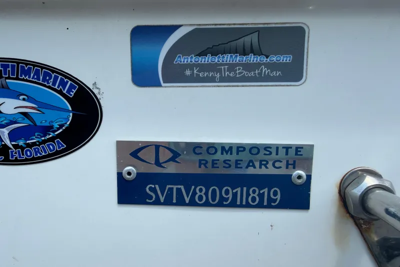 Slide: The Image of 2019 Sea Born SV19 Bay boat with Composite Research and marine decals. - 57