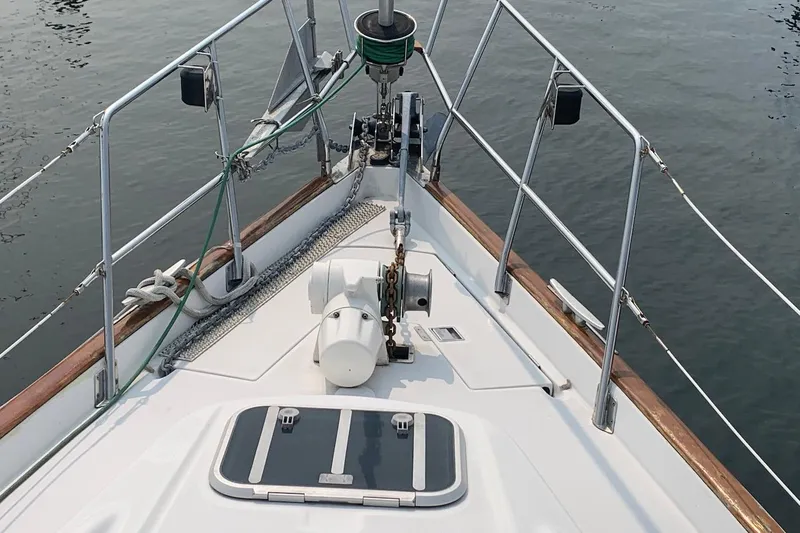 Slide: The Image of Forward hatch, windlass, anchors, furler - 68