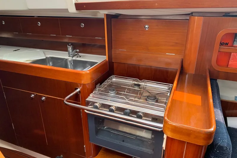 Slide: The Image of Galley with Eno 3-burner stove - 13