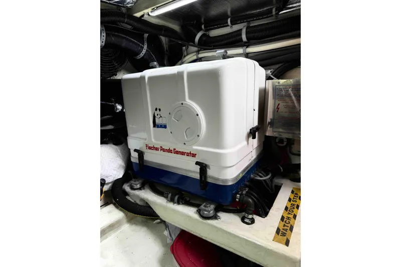 Slide: The Image of Fischer Panda generator in 2003 Pacific Seacraft 38T Fast Trawler engine room. - 151