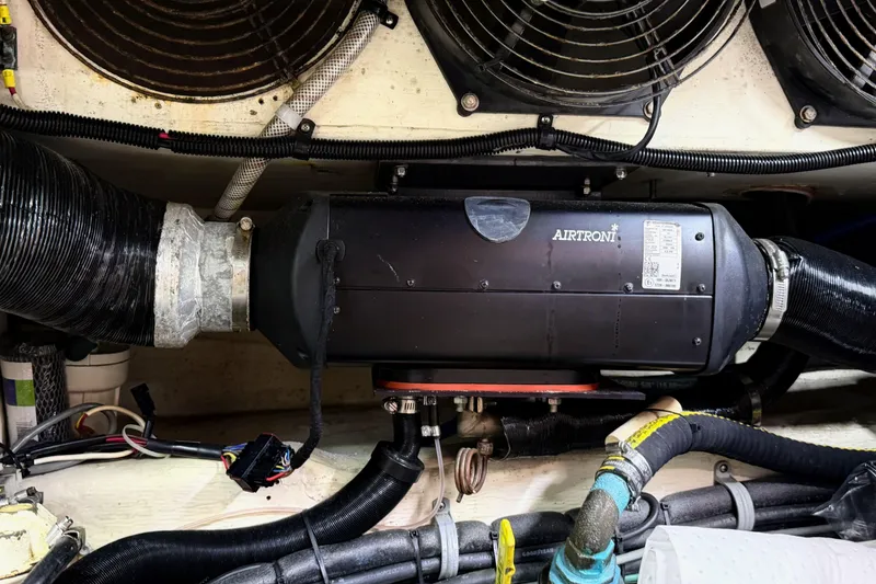 Slide: The Image of Engine room of 2003 Pacific Seacraft 38T Fast Trawler with Airtronic heater system. - 150