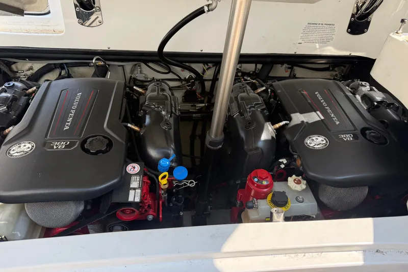 Slide: The Image of Engine compartment of a 2020 Cobalt R35 with dual Volvo Penta 380 V8 engines. - 20