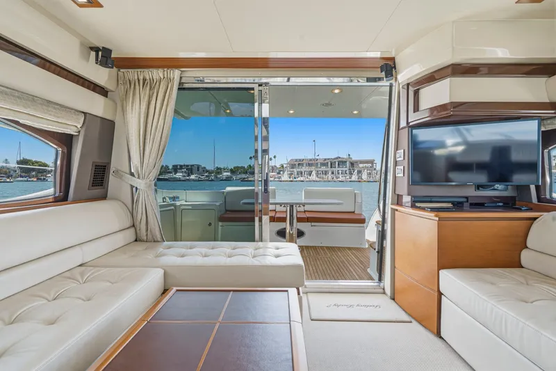 Slide: The Image of Luxurious interior of 2012 Azimut 48 yacht with waterfront view and modern amenities. - 24