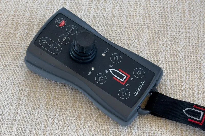 Slide: The Image of Remote control for Azimut 48 yacht, 2012 model, featuring joystick and function buttons. - 34