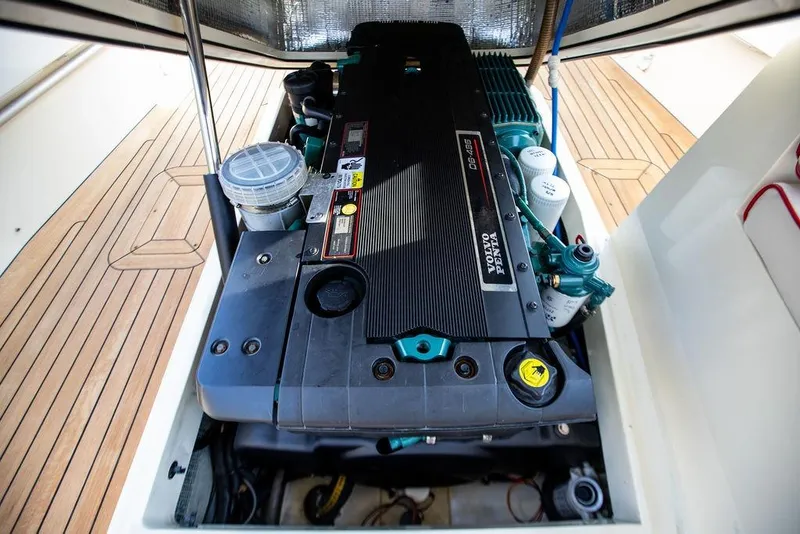 Slide: The Image of Engine compartment of a 2008 Hinckley Talaria 29R with Volvo Penta engine. - 23