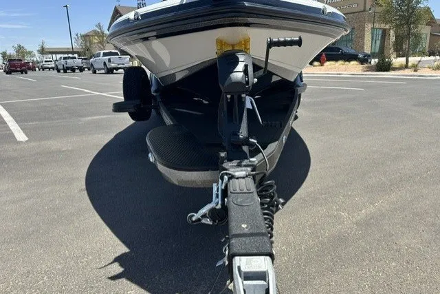 Slide: The Image of 2026 Ranger Z521R boat on trailer in parking lot, front view. - 23
