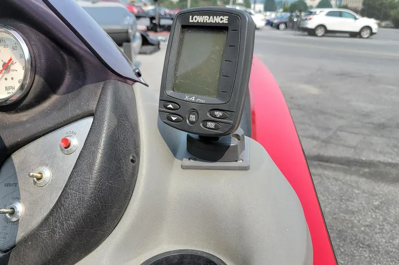 Slide: The Image of Dashboard of 2013 Tracker Pro Team 175 TXW with Lowrance X-4 Pro fishfinder. - 7