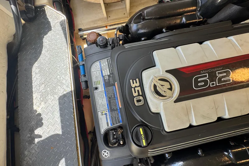 Slide: The Image of MerCruiser 6.2 engine in 2019 Formula 270 Bowrider boat, showcasing power and design. - 51