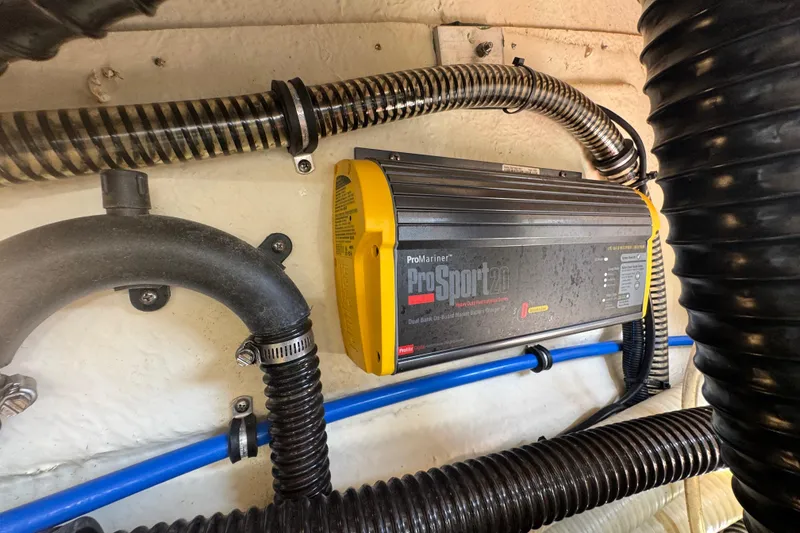 Slide: The Image of ProMariner ProSport 20 battery charger in 2019 Formula 270 Bowrider boat engine compartment. - 53