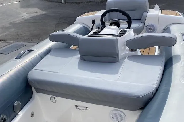 Slide: The Image of 2019 Williams Jet Tenders 285 Turbo Jet with sleek seating and modern controls. - 4