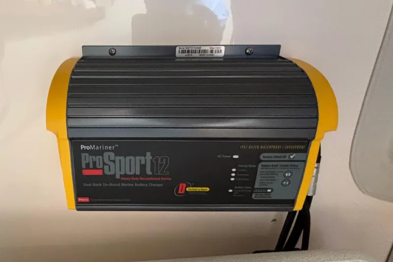 Slide: The Image of ProMariner ProSport12 battery charger installed on a 2006 J Boats J/100 yacht. - 35