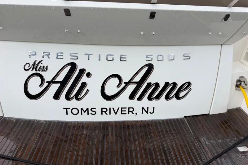 Slide: The Image of 2012 Prestige 500S yacht "Miss Ali Anne" docked in Toms River, NJ. - 96