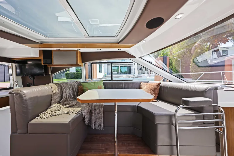 Slide: The Image of Luxurious interior of 2016 Cruisers Yachts 45 Cantius with plush seating and modern design. - 37