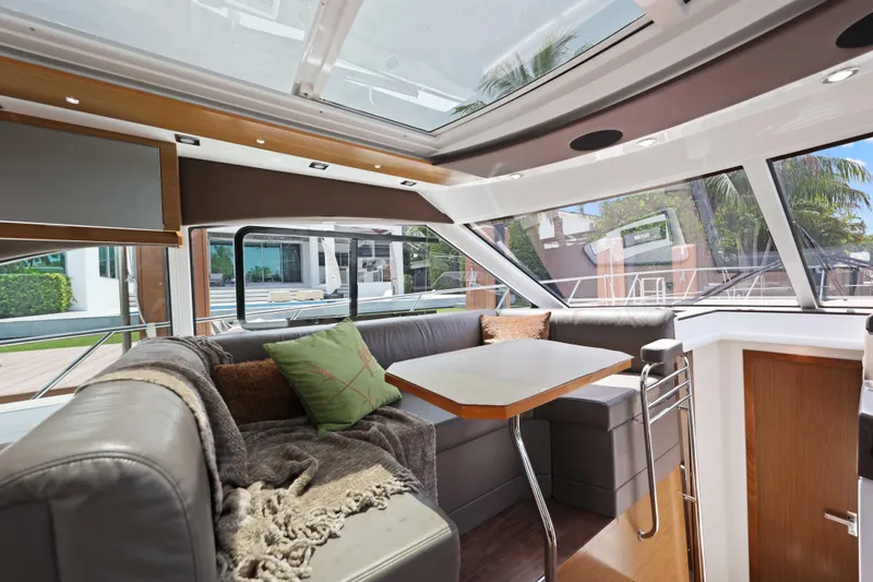 Slide: The Image of Luxurious interior of 2016 Cruisers Yachts 45 Cantius with plush seating and modern design. - 36