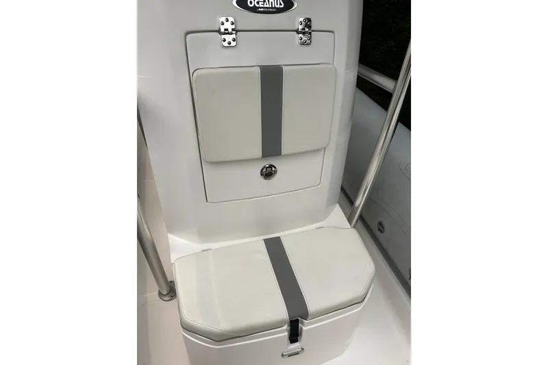 Slide: The Image of 2022 AB Inflatables Nautilus 19 DLX boat seat with storage compartment. - 8