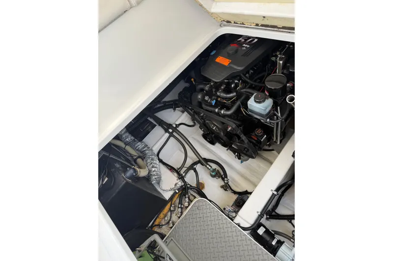 Slide: The Image of Engine compartment of a 2002 Formula 27 Performance Cruiser boat. - 21