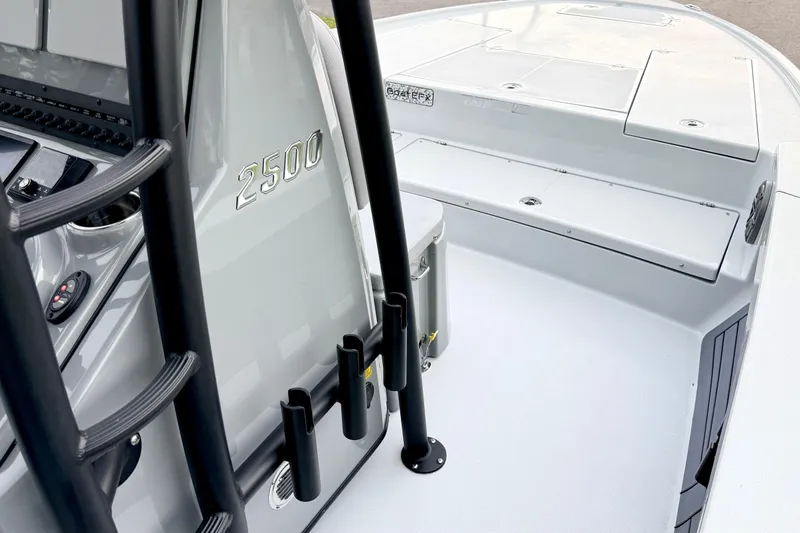 Slide: The Image of 2026 Pathfinder 2500 Hybrid boat interior with sleek design and modern features. - 16