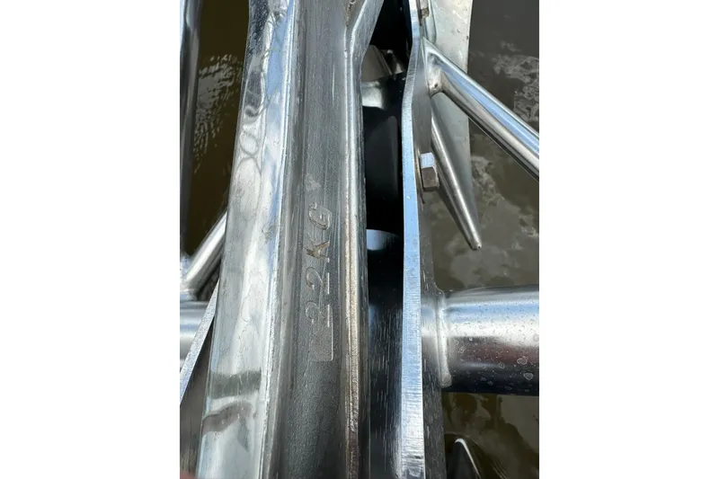 Slide: The Image of Close-up of a 22 kg anchor on a 2007 True North 38 Heritage boat. - 30