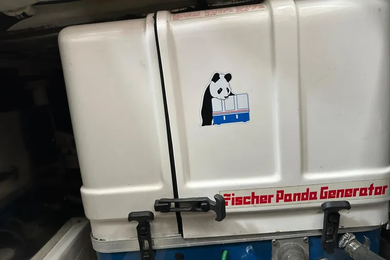 Slide: The Image of Fischer Panda Generator in a 2007 True North 38 Heritage boat engine room. - 96