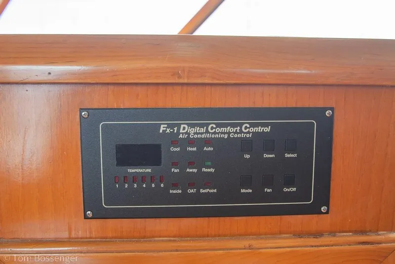 Slide: The Image of Fx-1 Digital Comfort Control panel on 1990 Kha Shing Flush Deck Motor Yacht. - 39