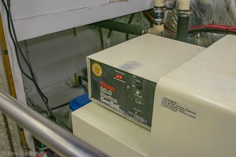 Slide: The Image of Onan 20.0 Marine Genset in 1990 Kha Shing Flush Deck Motor Yacht engine room. - 66