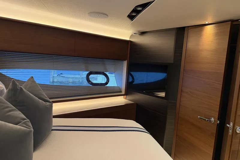 Slide: The Image of Luxurious interior of 2020 Princess S78 yacht with elegant wood finishes and modern design. - 61