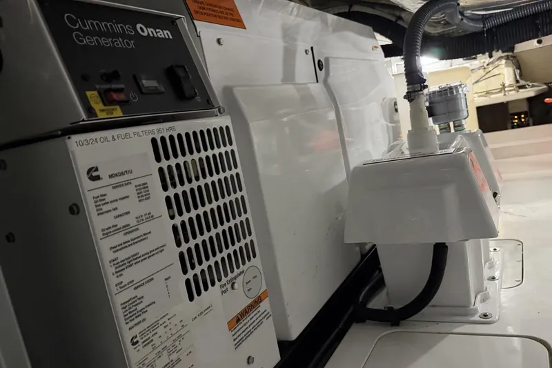 Slide: The Image of Cummins Onan generator in 2020 Princess S78 yacht engine room. - 95