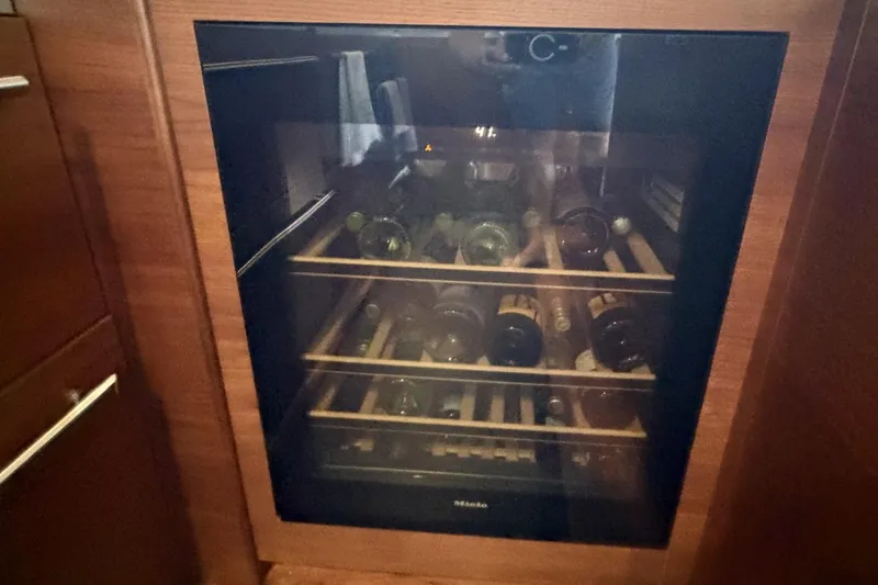 Slide: The Image of Wine cooler with wooden shelves inside a 2020 Princess S78 yacht. - 37