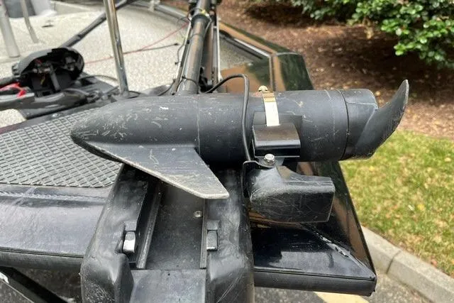 Slide: The Image of 2016 Tracker Pro Team 190 TX boat with trolling motor detail. - 3