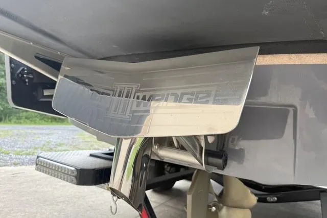 Slide: The Image of 2022 Malibu Wakesetter 23 MXZ surf gate detail, enhancing wakeboarding performance. - 20
