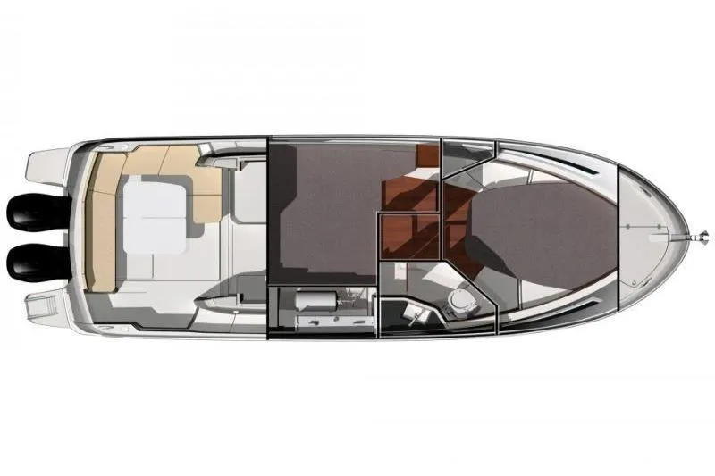 Slide: The Image of Top view layout of 2016 Jeanneau Merry Fisher 855 boat interior design. - 43