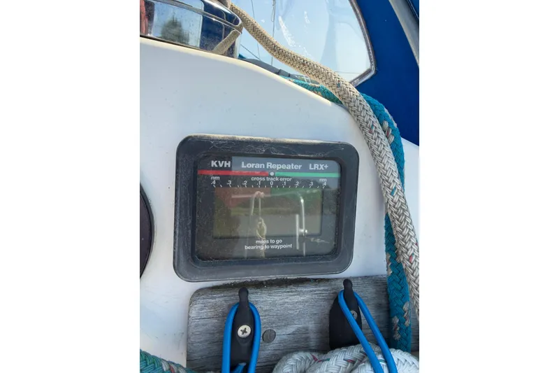 Slide: The Image of KVH Loran Repeater LRX+ on 1986 Pearson 33 sailboat cockpit. - 27