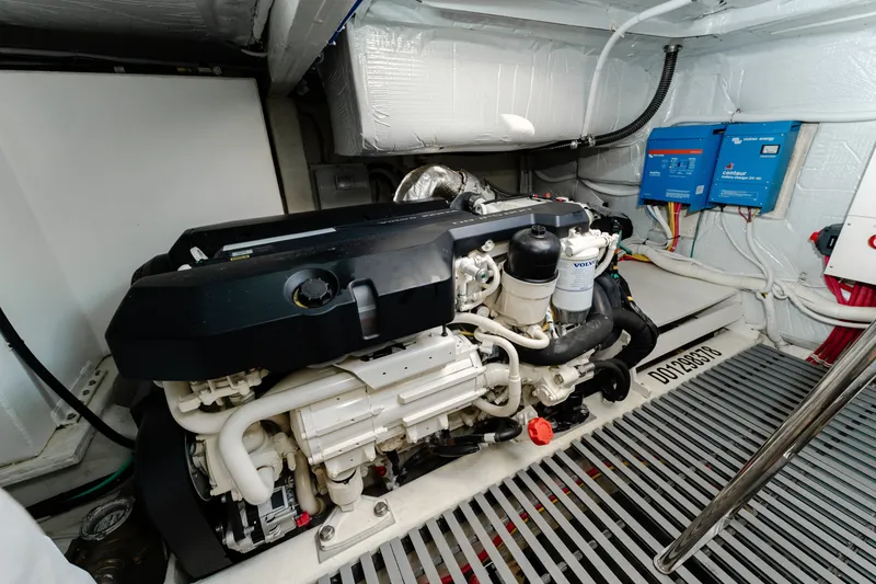 Slide: The Image of Engine room of 2020 Tiara Yachts C49 Coupe with Volvo Penta engine and electrical systems. - 47