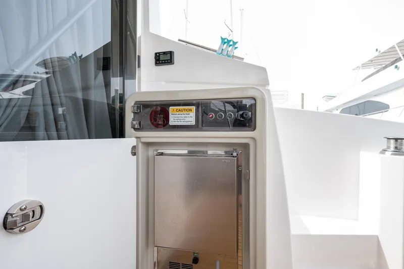 Slide: The Image of Control panel on 2020 Azimut Fly 50 yacht, featuring stainless steel components. - 27