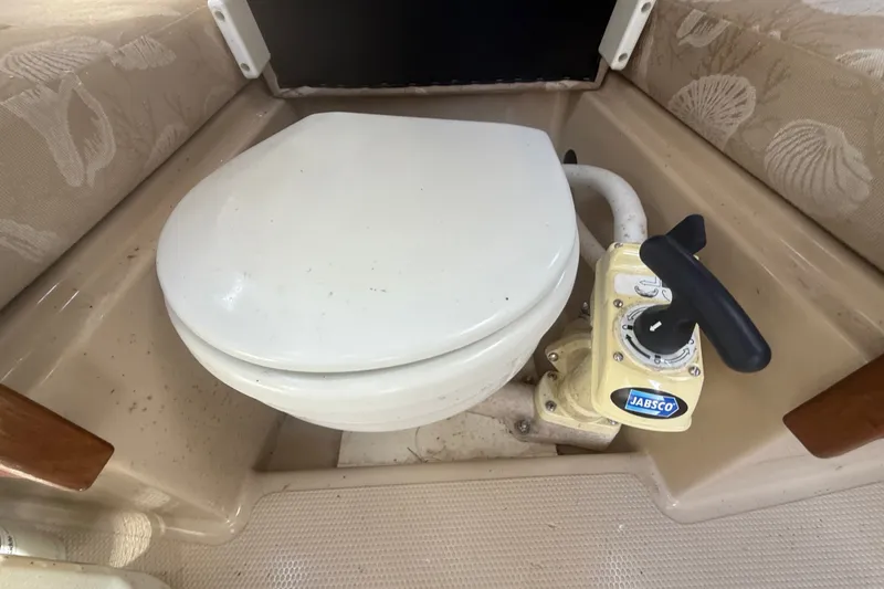Slide: The Image of 2012 Ranger Tugs R-21 EC marine toilet with Jabsco pump handle. - 31