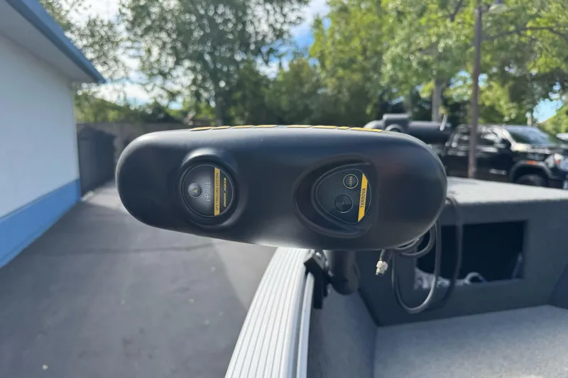 Slide: The Image of Close-up of a 2011 Lund 1625 Rebel XL Sport boat control panel. - 11