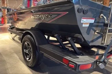 Slide: The Image of 2026 Ranger RT188P boat on trailer, showroom display. - 5