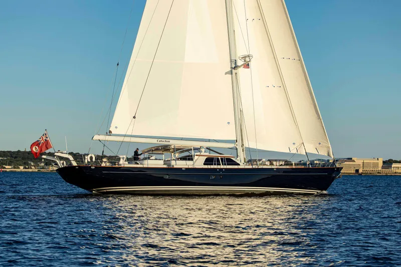 Slide: The Image of 2004 Ta Chiao Custom Pilothouse Cutter sailing on calm waters under clear skies. - 57