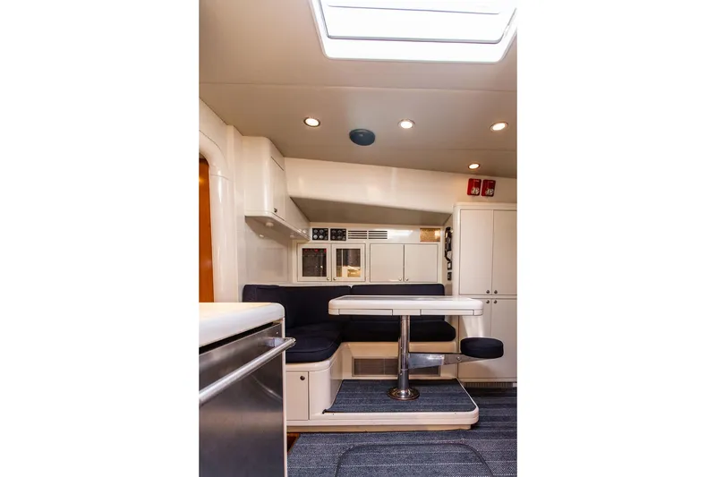 Slide: The Image of Interior of 2004 Ta Chiao Custom Pilothouse Cutter with seating and table. - 51