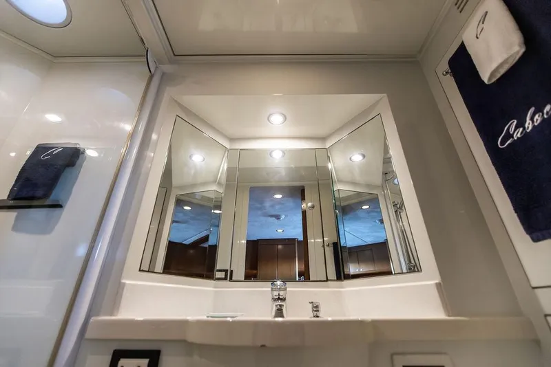 Slide: The Image of Luxurious bathroom vanity in 2004 Ta Chiao Custom Pilothouse Cutter yacht. - 44