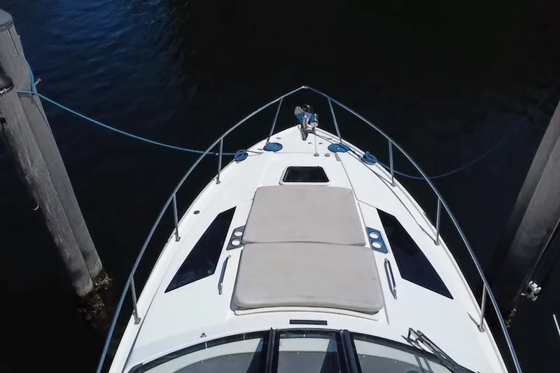 Slide: The Image of Overhead view of 2015 Regal 35 Sport Coupe yacht docked at marina. - 6